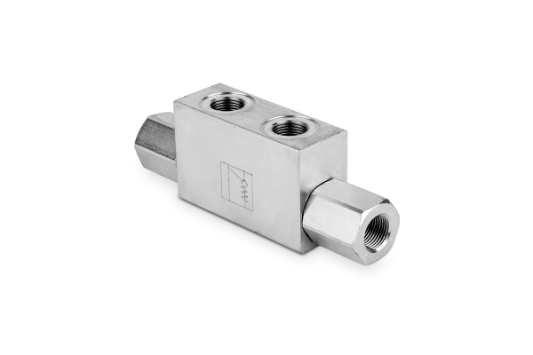 Zawór zwrotny sterowany pojedynczy 3/8" BSP 30l./min. 350 bar stal VRSE015F