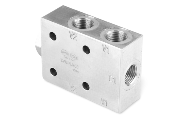 Zawór zwrotny sterowany pojedynczy płytowy 1/2" BSP 50./min. 350 bar ciś. otw. 3bar LVSFLR03