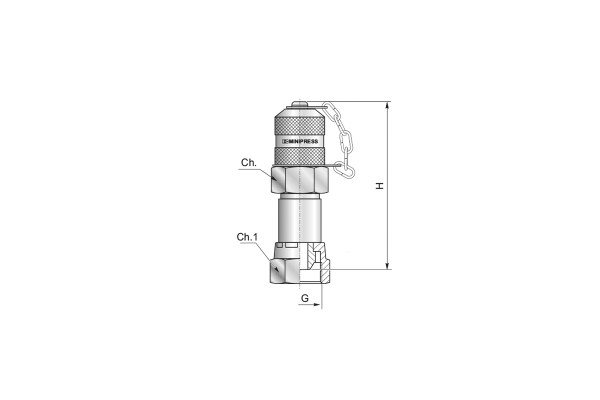 Złącze pomiarowe obrotowe wg BS 5200 1/4" BSP zat. metal. S115914G0C