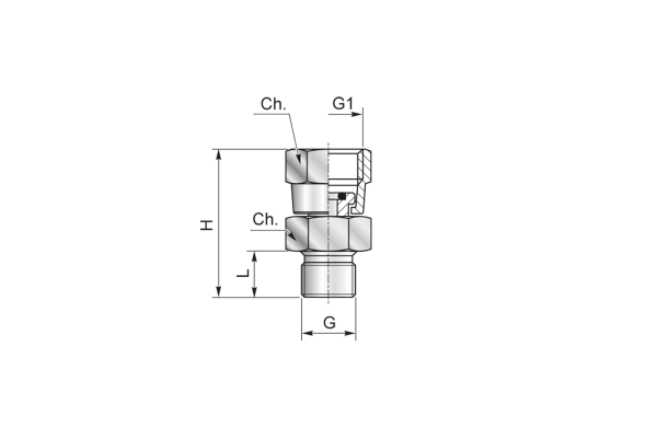 Złączka pośrednia M/F 1/2" x 1/2" 1812M000